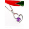 Les femmes violet cristal en forme de coeur collier en argent et pendentif - Page 3