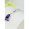 Mode violet incrusté diamant insecte collier en argent et pendentif - Page 2