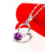 Les femmes violet cristal en forme de coeur collier en argent et pendentif - Page 2