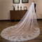 Accessoires de mariage voile de fuite de mariée voile avec peigne à cheveux voile de dentelle à paillettes de 3 mètres de long - Page 2