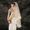 Voile de mariée en dentelle de mariée voile de mariage court avec des accessoires de mariage de voile peigné de cheveux - Page 1