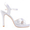 Croix haut de gamme personnalisé ceinture mince femmes sandales chaussures de mariage en satin chaussures de banquet - Page 1