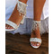 Nouveau strass femmes sandales sandales à talons épais sandales de mariage banquet - Page 5