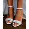 Sandales à talons hauts pour femmes sandales de mariage en perles sandales de banquet - Page 3