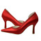 Chaussures habillées de banquet en satin rouge à talons aiguilles pointus - Page 4