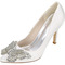 Chaussures de mariée en satin strass chaussures de mariage blanches chaussures de mariée arc - Page 1