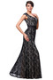 Robe de soirée Dentelle Longueur au sol Manche Courte Fermeture à glissière - Page 3