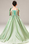 Robe de fille de fleur A-ligne Orné de Nœud à Boucle Satin Drapé - Page 8