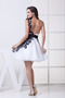 Robe de cocktail Simple A-ligne mini Manche Asymétrique Couvert de Dentelle - Page 2
