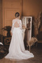 Robe de mariée Tulle A-ligne Plage Col en V Manche Aérienne Naturel taille - Page 2