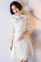 Robe de cocktail Dentelle Epurée Dentelle Longueur de genou Naturel taille - Page 5