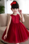 Robe de fille de fleur Milieu A-ligne Longueur de genou Sans Manches - Page 4