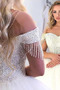 Robe de mariée Hiver aligne Laçage Vente net Perle Rosée épaule - Page 2