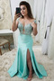 Robe de soirée Naturel taille Norme Sans Manches Satin Moderne - Page 1