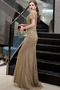 Robe de soirée Tulle Près du corps Col Bateau Luxueux Fourreau Avec Bijoux - Page 6