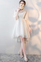 Robe de cocktail Asymétrique Appliquer Printemps Dentelle Dos nu - Page 5