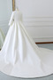 Robe de mariée Col en V Drapé A-ligne De plein air Satin Naturel taille - Page 2