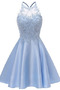 Robe de cocktail Courte Soie Été Petit collier circulaire Naturel taille - Page 3