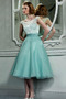 Robe de cocktail Gaze Naturel taille Organza Couvert de Dentelle - Page 1