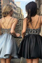 Robe de cocktail mini Soie Sans Manches Dos nu A-ligne Été Luxueux - Page 2