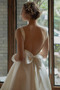 Robe de mariée Simple Naturel taille A-ligne Col Carré Été Longueur Mollet - Page 2