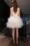 Robe de cocktail Romantique Printemps Col en Cœur Gradins Courte - Page 3