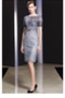 Robe mères Dentelle Mi-longues Glissière Manche de T-shirt Printemps - Page 7