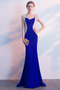 Robe de bal Longue Automne Fête Larges Bretelles Fourreau Avec Bijoux - Page 4