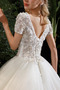 Robe de mariée Salle A-ligne Manche de T-shirt gossamer Fourreau Avec Bijoux - Page 6