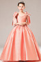 Robe de fille de fleur A-ligne Orné de Nœud à Boucle Satin Drapé - Page 4