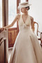 Robe de mariée A-ligne Salle des fêtes Naturel taille Satin Printemps - Page 4