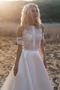 Robe de mariage Dentelle Dentelle Jardin Sans Manches Gaze Petit collier circulaire - Page 5