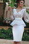 Robe de cocktail Naturel taille Manche Aérienne Glamour Col en V - Page 1