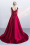 Robe de soirée Manquant aligne Satin Chaussez Sans Manches Traîne Moyenne - Page 2