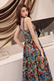 Robe de soirée Col en V Foncé Sans Manches Festin Col en V Naturel taille - Page 2