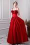 Robe de bal Satin a ligne Longueur Cheville Laçage Epurée Naturel taille - Page 1