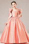 Robe de fille de fleur A-ligne Orné de Nœud à Boucle Satin Drapé - Page 1
