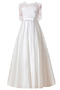 Robe de fille de fleur Ivoire A-ligne Norme Satin Naturel taille - Page 5