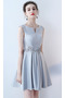 Robe de demoiselle d'honneur Longueur de genou Satin Norme A-ligne - Page 5