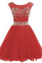 Robe de cocktail Courte Printemps Corsage Avec Bijoux Dramatique - Page 3