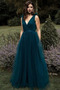 Robe de soirée Simple Tulle Col en V À la masse Naturel taille - Page 1