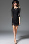 Robe de cocktail Dentelle A-ligne Epurée Dentelle Col de chemise t - Page 7