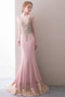 Robe de soirée Elégant Satin Automne Traîne Courte Naturel taille - Page 4