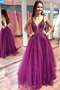 Robe de bal aligne Tulle Fourreau Avec Bijoux Col en V Multi Couche - Page 1