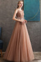 Robe de soirée Tulle A-ligne Laçage Perle Fête Naturel taille - Page 3