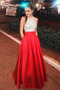Robe de soirée Luxueux Sans Manches Été Ballon Satin Longueur de plancher - Page 1