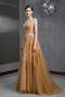 Robe de soirée Chic Col en V Décalcomanie Col en V Foncé Longue - Page 3