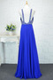 Robe de bal Bleu taille haut Printemps Mousseline Elégant Sans Manches - Page 2