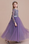 Robe de fille de fleur Manche Longue Balançoire Manche Aérienne - Page 1