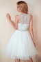 Robe de cocktail Tulle Naturel taille Sans Manches Haut Bas A-ligne - Page 5